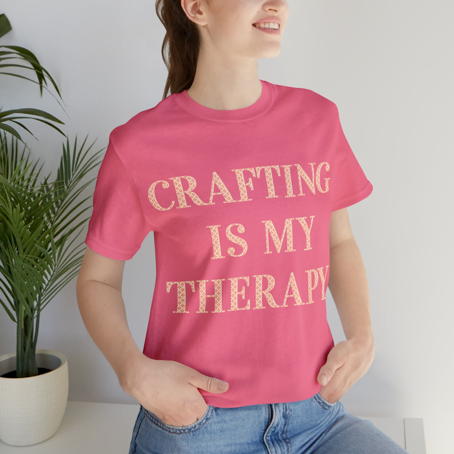Crafting Is My Therapy- Adult, Regular Fit, Soft Cotton, T-shirt
