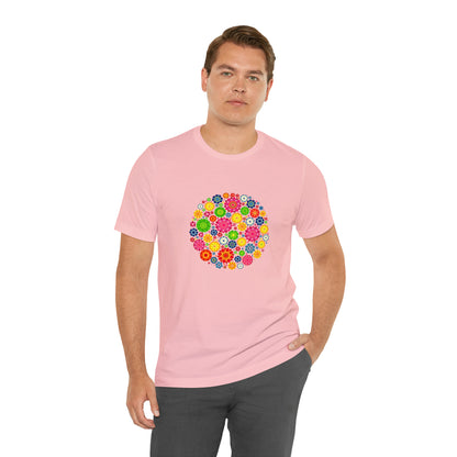 Colorful, Nature, Flowers- Adult, Regular Fit, Soft Cotton,  T-shirt
