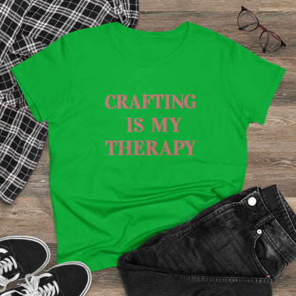 Crafting Is My Therapy- Adult, Semi-fitted, T-shirt