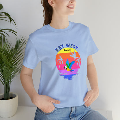 Places, States, Beach, Key West, Florida, United States of America, Animals, Birds- Adult, Regular Fit, Soft Cotton, T-shirt