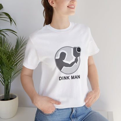 Pickleball Sports, Dink Man- Adult, Regular Fit, Soft Cotton, Smaller Size Image T-shirt
