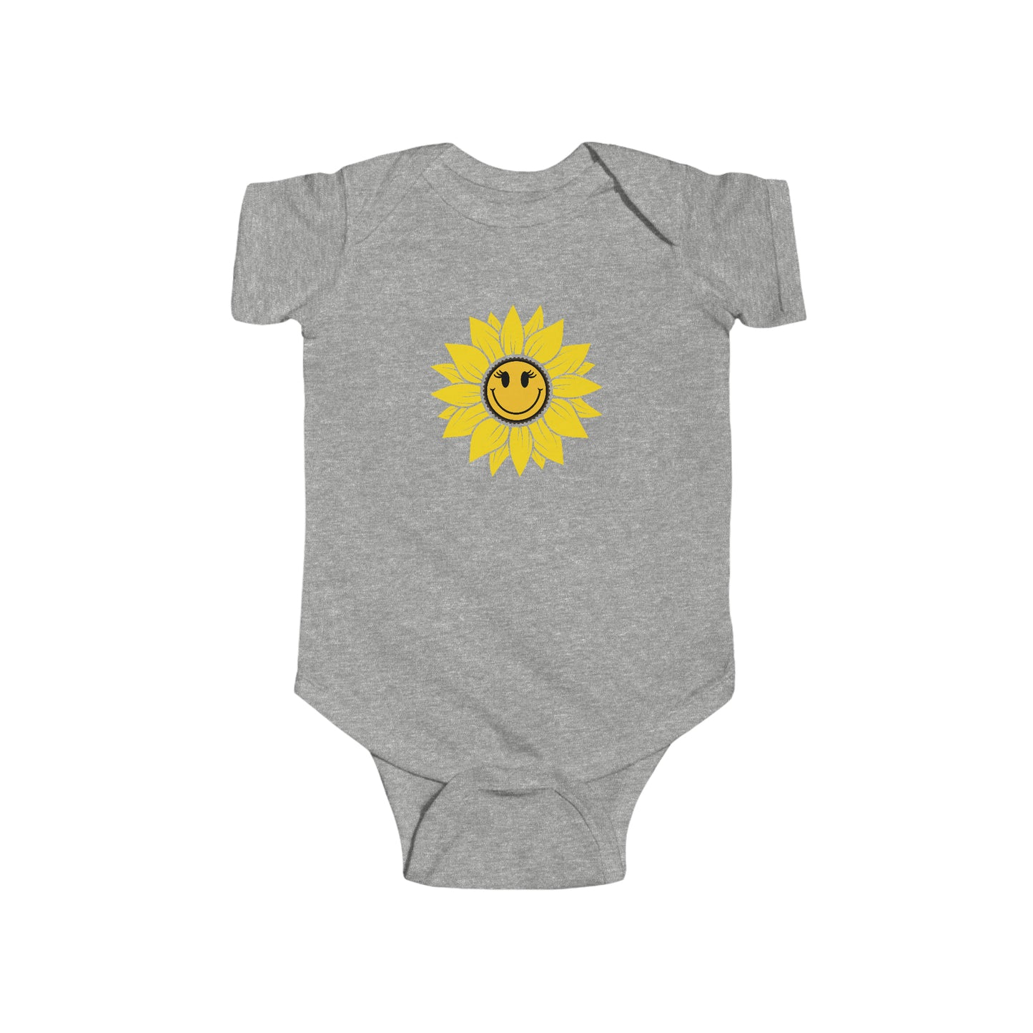 Positive, Sunflower, Nature, Gardens, Flowers, Garden- Infant, Baby, Toddler, Soft Cotton, Onesie
