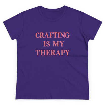 Crafting Is My Therapy- Adult, Semi-fitted, T-shirt