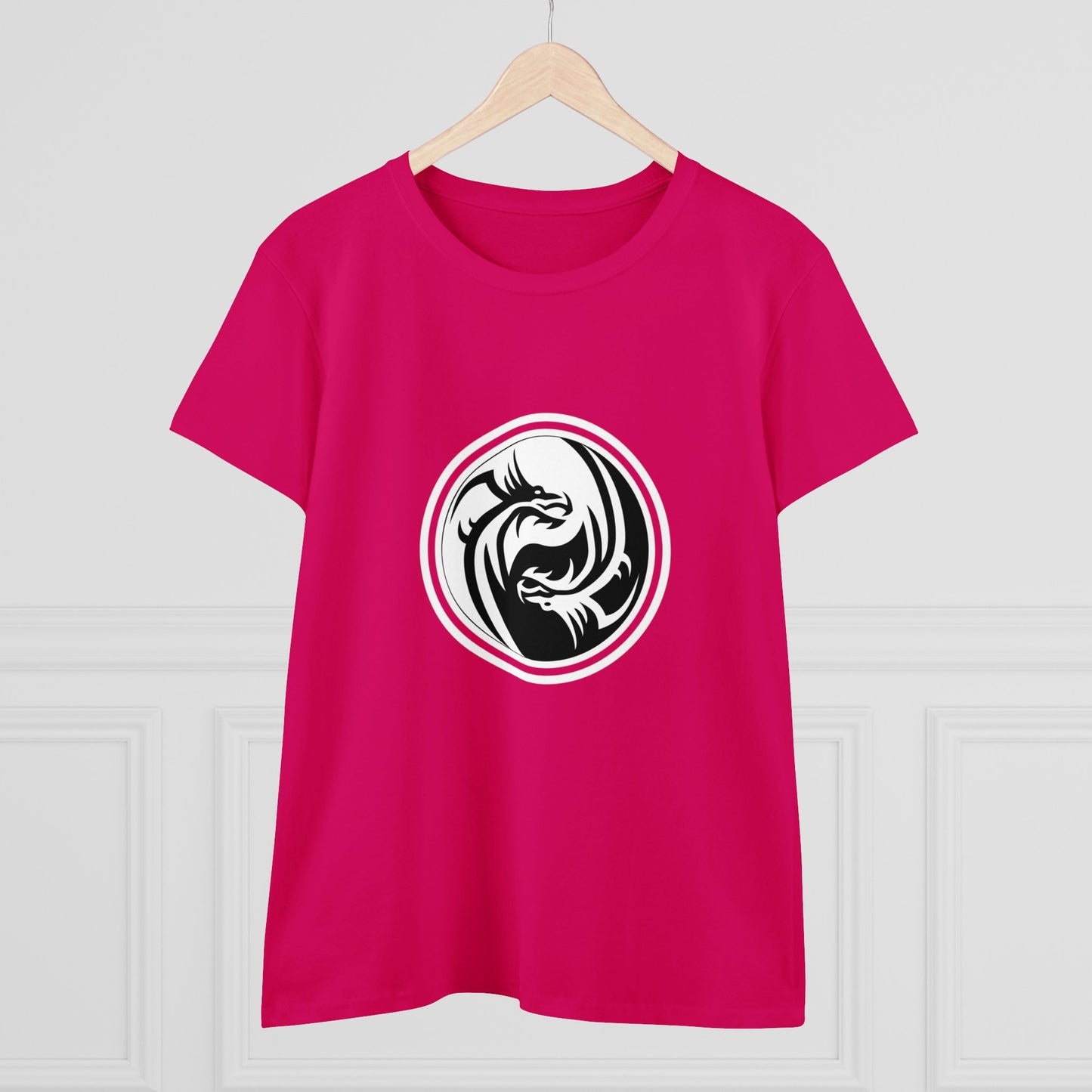 Symbol, Ying Yang, Dragon- Adult, Semi-fitted, Smaller Size Image, T-shirt