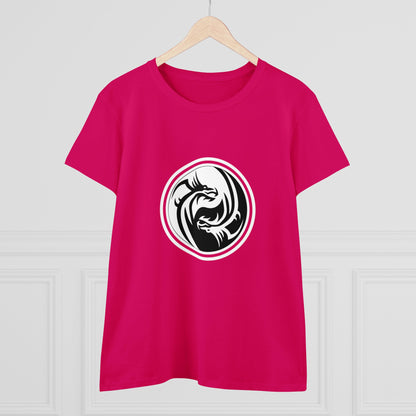 Symbol, Ying Yang, Dragon- Adult, Semi-fitted, Smaller Size Image, T-shirt