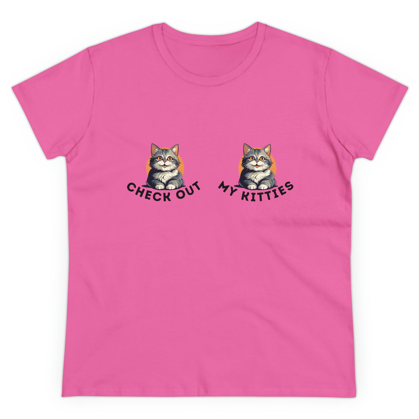 Kitty Cat T-Shirt / Check Out My Kitties Semi-Fitted Shirt / Unisex Jersey Short Sleeve Tee / Humorous Pet Clothes