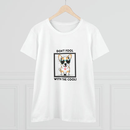 Dog, Don't Fool With The Cool, Animals- Adult, Semi-fitted, T-shirt
