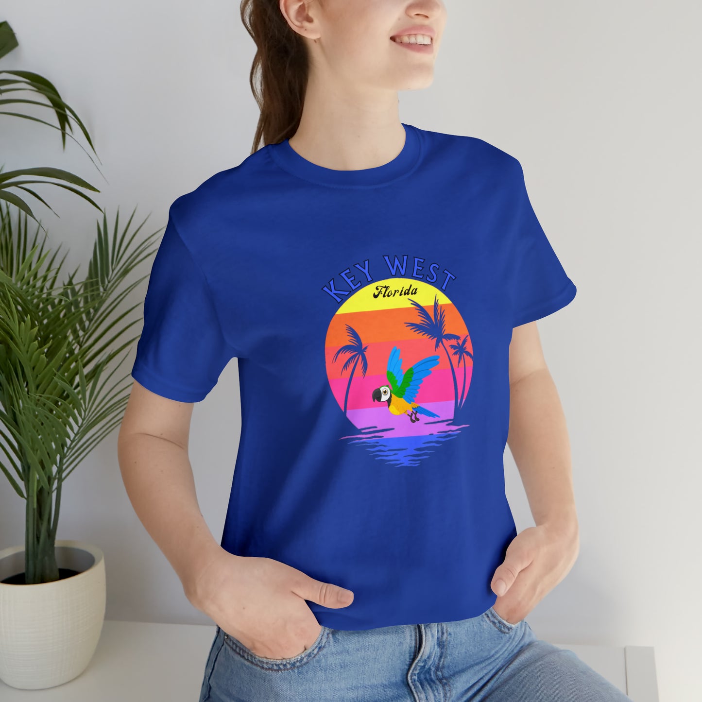 Places, States, Beach, Key West, Florida, United States of America, Animals, Birds- Adult, Regular Fit, Soft Cotton, T-shirt