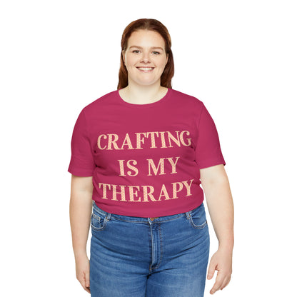 Crafting Is My Therapy- Adult, Regular Fit, Soft Cotton, T-shirt