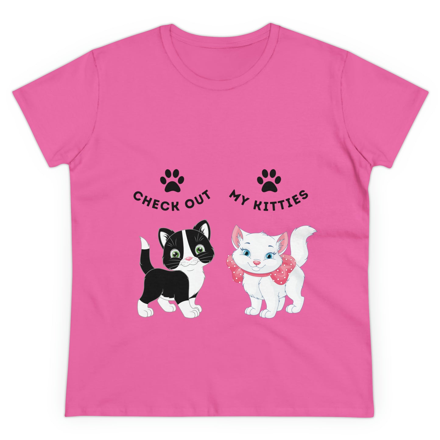 Kitty Cat T-Shirt / Check Out My Kitties Semi-Fitted Shirt / Unisex Jersey Short Sleeve Tee / Humorous Pet Clothes