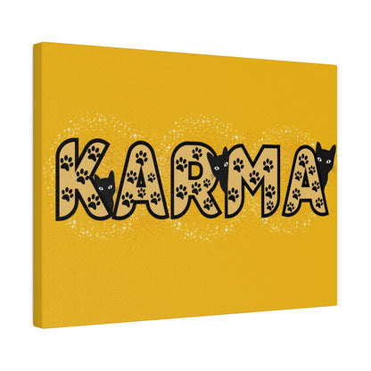 Karma Cat- Matte Canvas, Stretched 12" x 9"