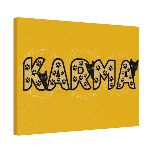 Karma Cat- Matte Canvas, Stretched 12" x 9"