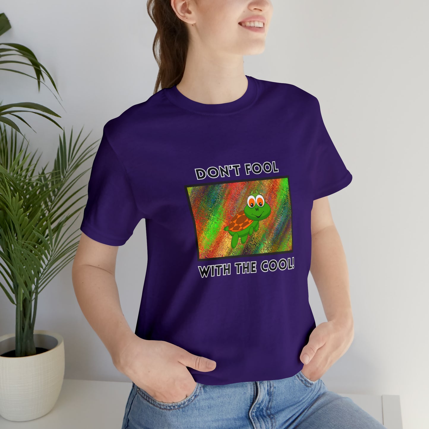Turtle, Don't Fool With The Cool- Adult, Regular Fit, Soft Cotton, T-shirt