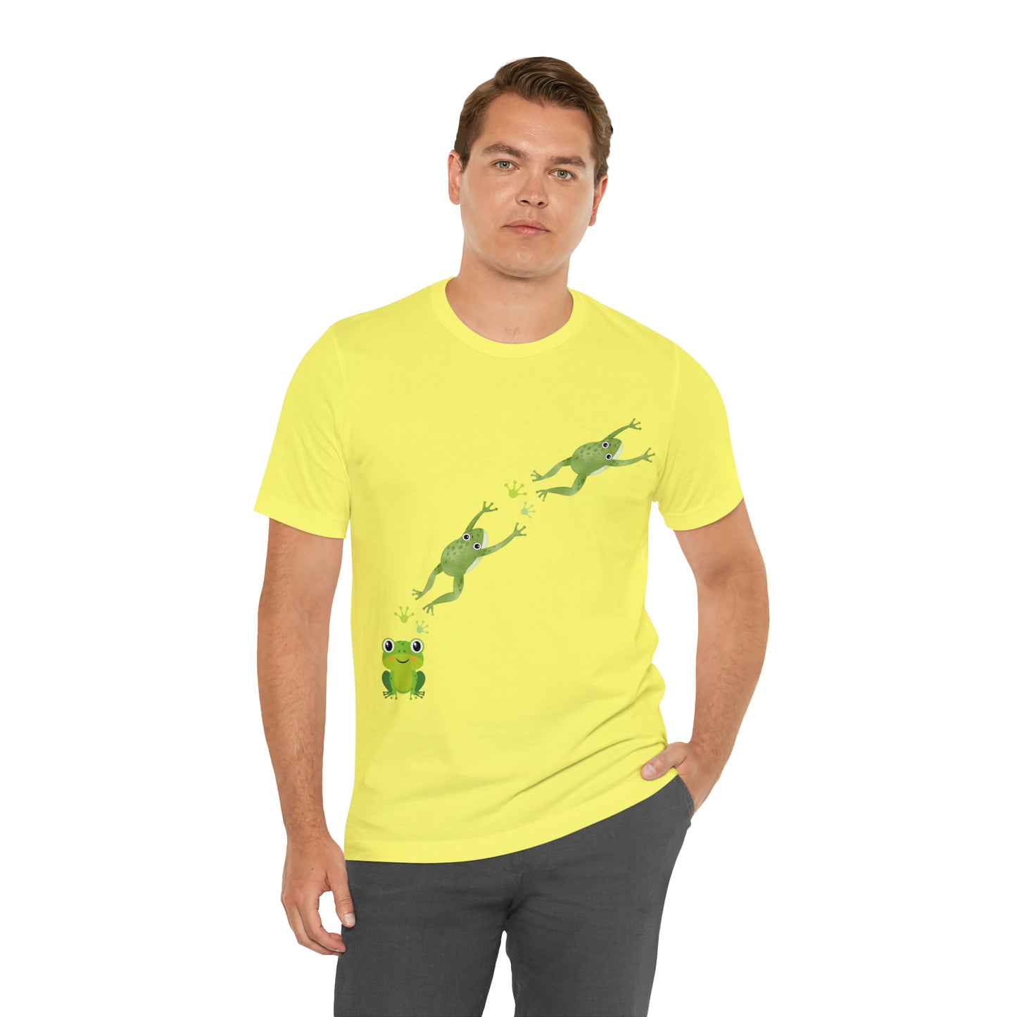 Frog Crossing- Adult, Regular Fit, Soft Cotton, T-shirt
