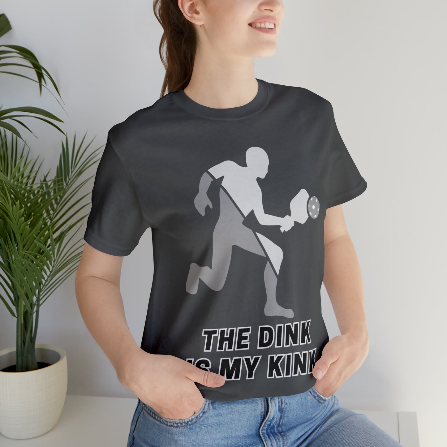 Pickleball Sports, The Dink Is My Kink- Adult, Regular Fit, Soft Cotton, Full Size Image, T-shirt