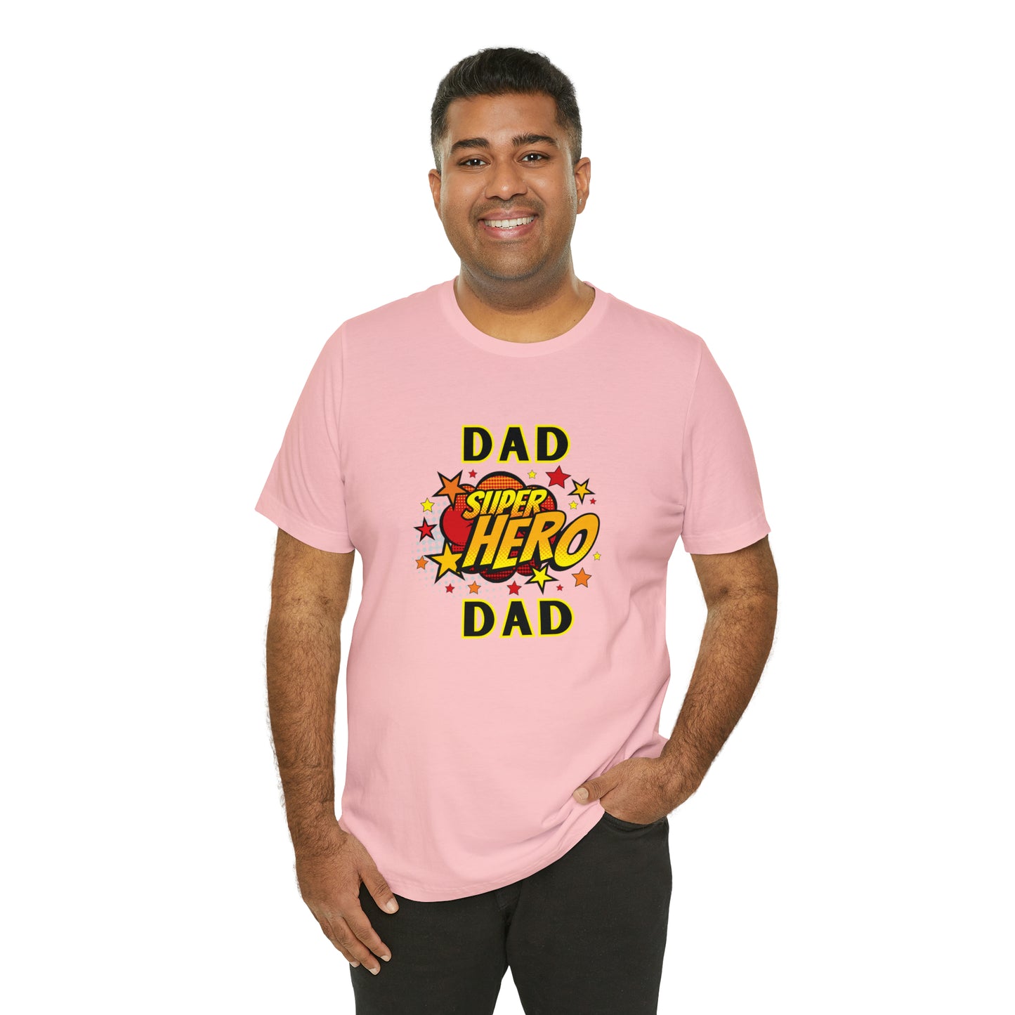 Family, Dad, Superhero, Positive- Adult, Regular Fit, Soft Cotton, T-shirt