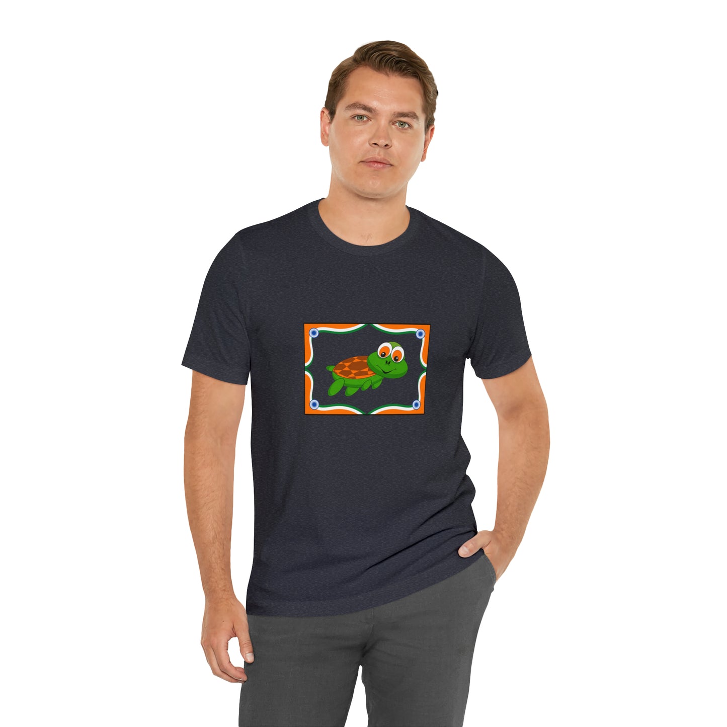 Turtle Swimming, Animals, Sports, Swimming- Adult, Regular Fit, Soft Cotton, T-shirt