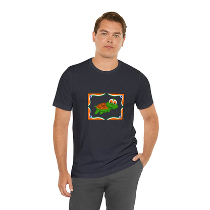 Turtle Swimming, Animals, Sports, Swimming- Adult, Regular Fit, Soft Cotton, T-shirt