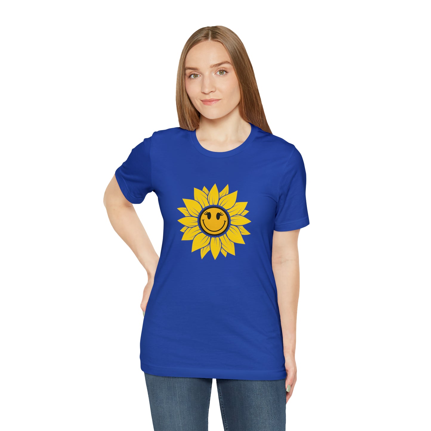 Positive, Sunflower, Nature, Gardens, Flowers, Garden- Adult, Regular Fit, Soft Cotton, T-shirt