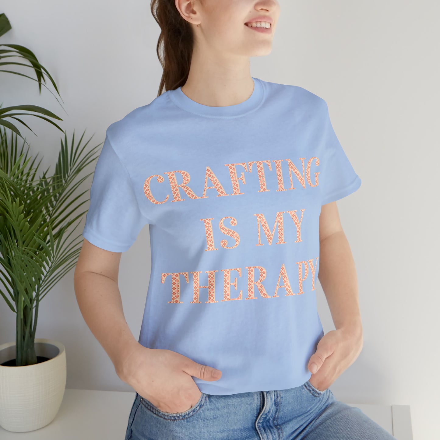 Crafting Is My Therapy- Adult, Regular Fit, Soft Cotton, T-shirt