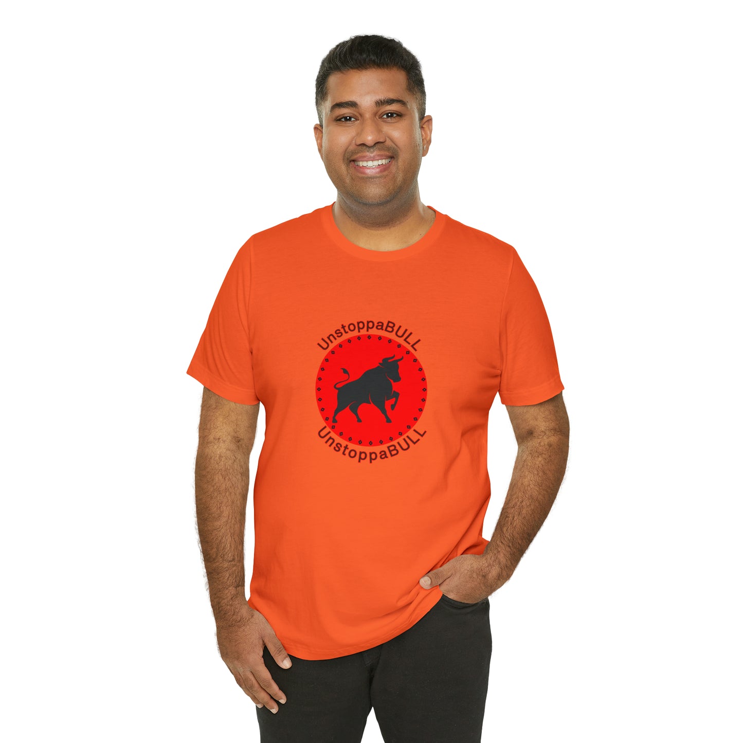 Animals, Bull, Symbol, Unstoppable, UnstoppaBULL- Adult- Adult, Regular Fit, Soft Cotton, Full Size Image, T-shirt