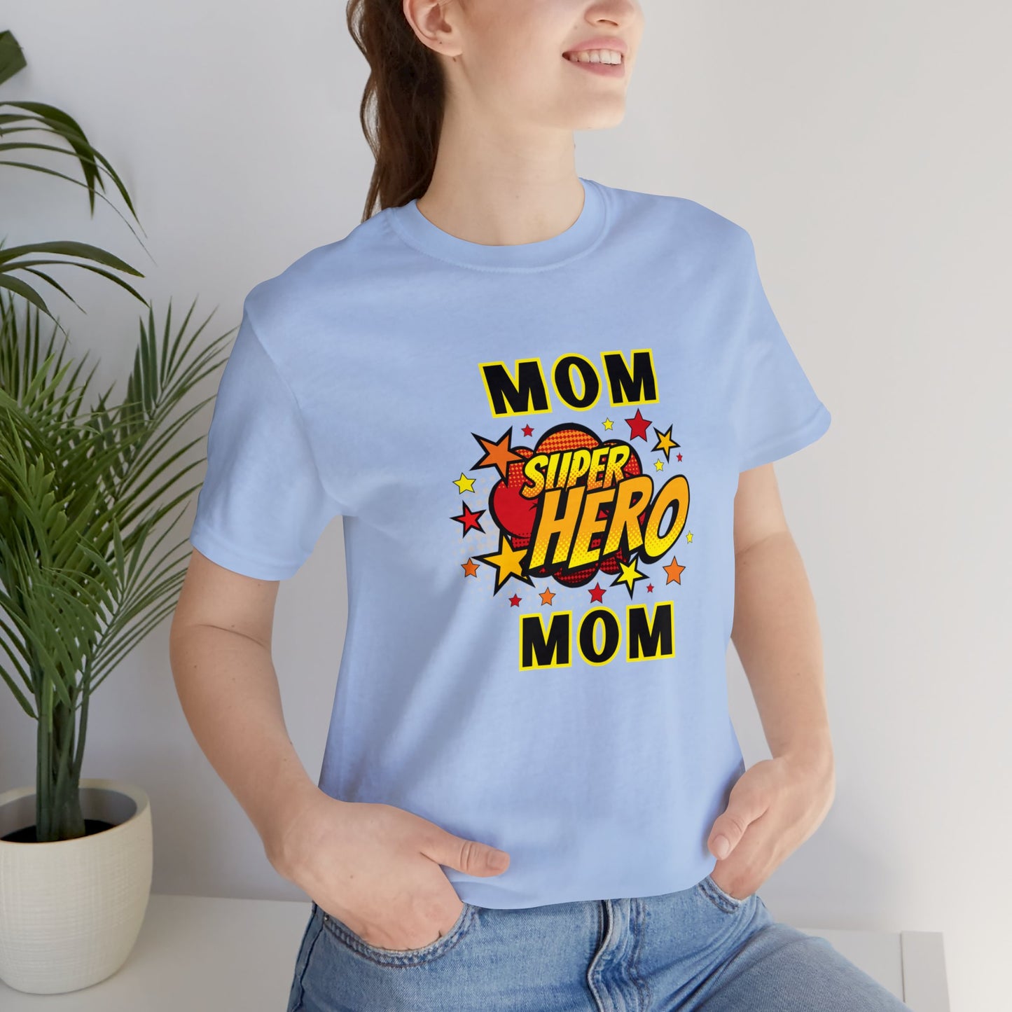 Family, Mom, Superhero, Positive- Adult, Regular Fit, Soft Cotton, T-shirt