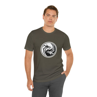 Symbol, Dragon, Ying Yang- Adult, Regular Fit, Soft Cotton, Smaller Size Image, T-shirt