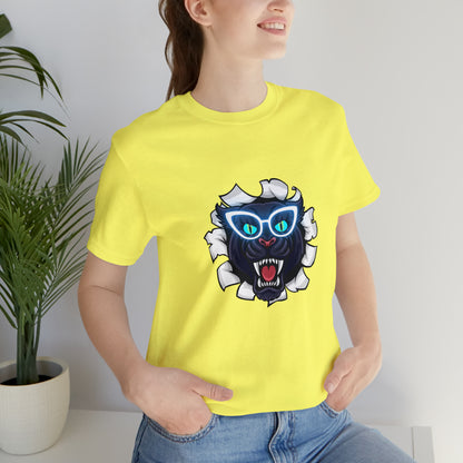 Holidays, Halloween, Animals, Felines, Funny, Sports, Panthers- Adult, Regular Fit, Soft Cotton, T-shirt