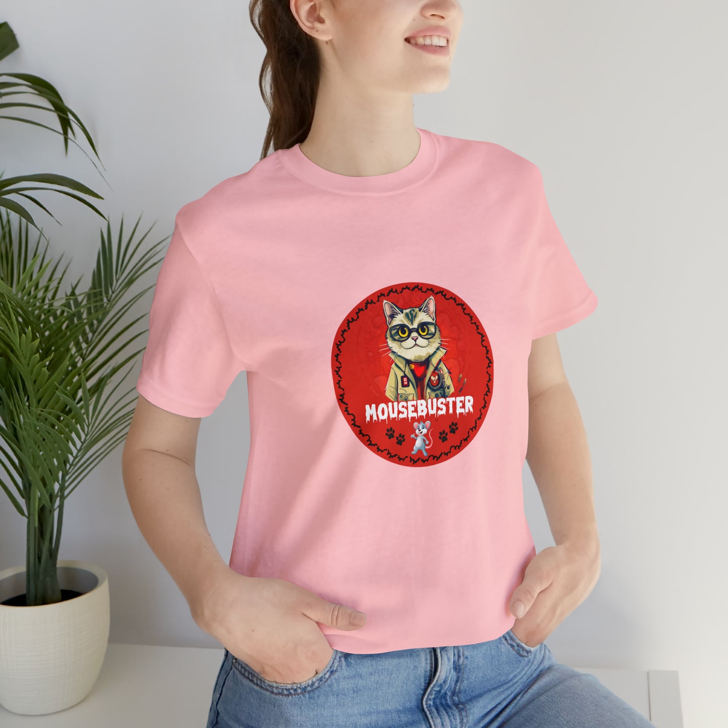 Animals, Cats, Mouse, Funny, Holiday, Halloween - Adult, Regular Fit, Soft Cotton, T-shirt