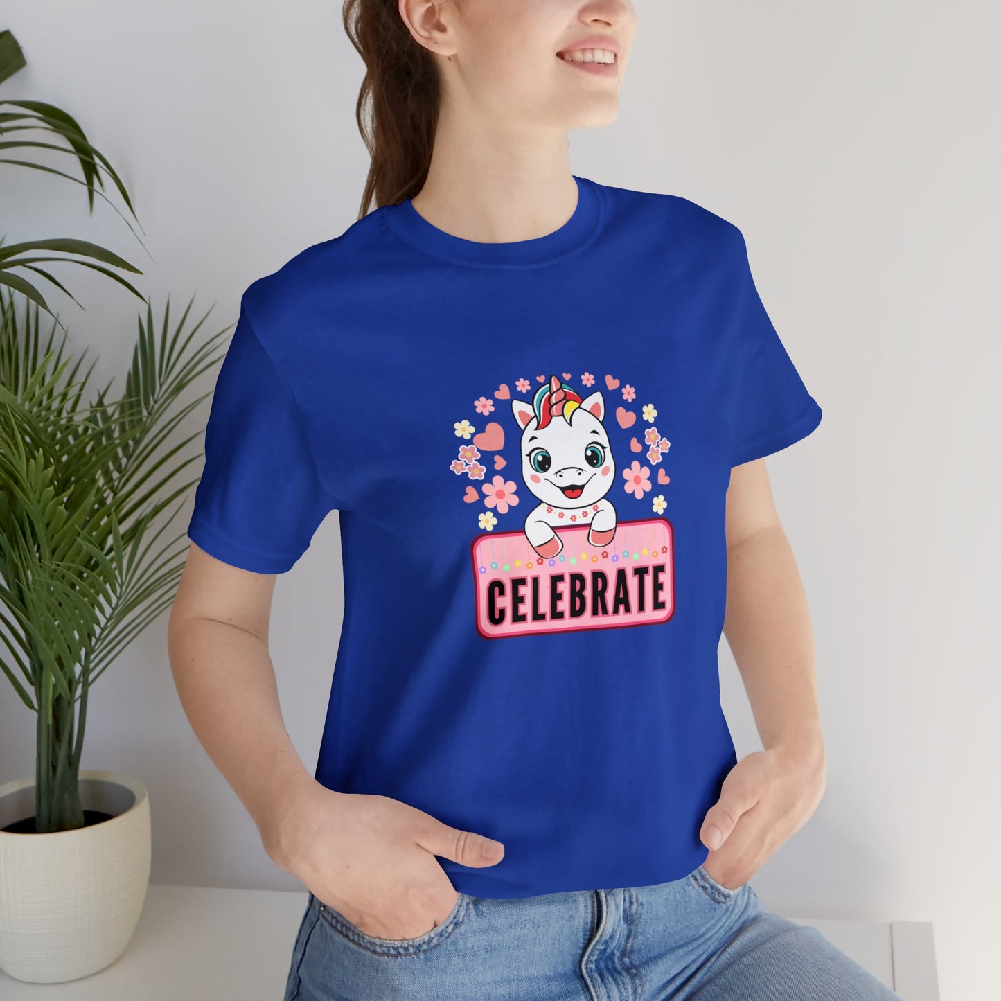 Fantasy, Unicorn, Celebrate, Positive, Event, Birthday- Adult, Regular Fit, Soft Cotton, T-shirt