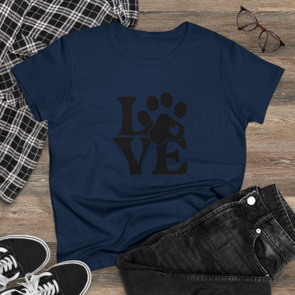 Love, Dog, Animals, Words- Adult, Semi-fitted, T-shirt