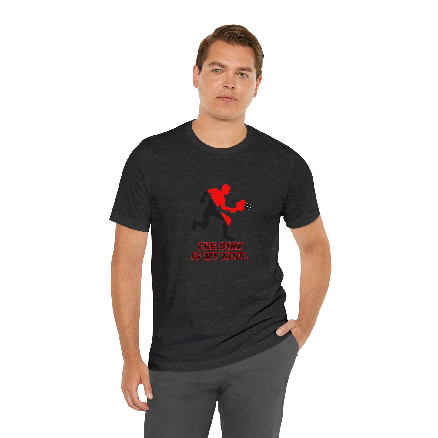 Pickleball Sports, The Dink Is My Kink- Adult, Regular Fit, Soft Cotton, Smaller Size Image, T-shirt