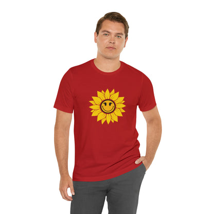 Positive, Sunflower, Nature, Gardens, Flowers, Garden- Adult, Regular Fit, Soft Cotton, T-shirt
