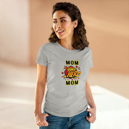 Family, Mom, Superhero, Positive- Adult, Semi-fitted, T-shirt