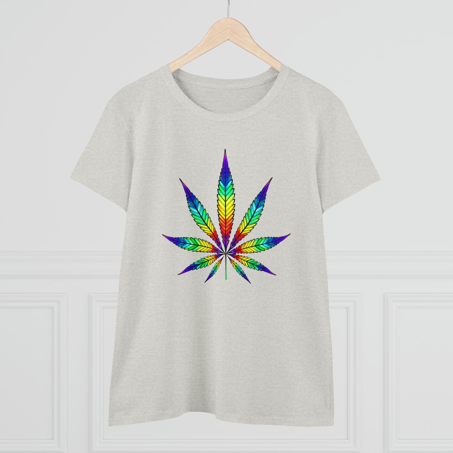 Art, Colorful Leaf, Nature- Adult, Semi-fitted T-shirt