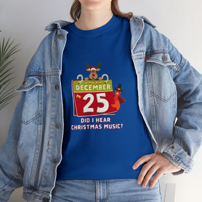 Christmas Funny, Cute Holiday T-shirt-Unisex Heavy Cotton Tee