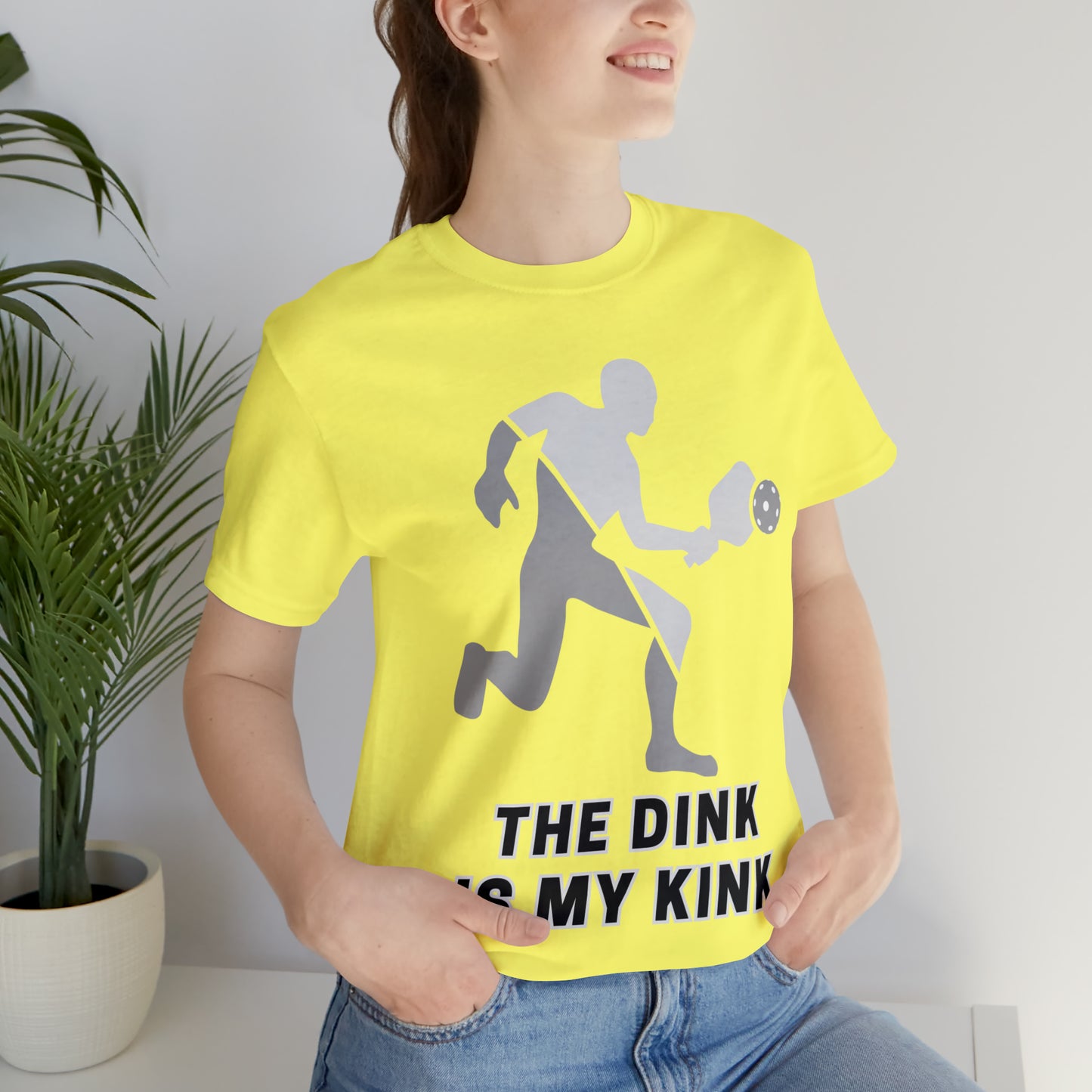 Pickleball Sports, The Dink Is My Kink- Adult, Regular Fit, Soft Cotton, Full Size Image, T-shirt