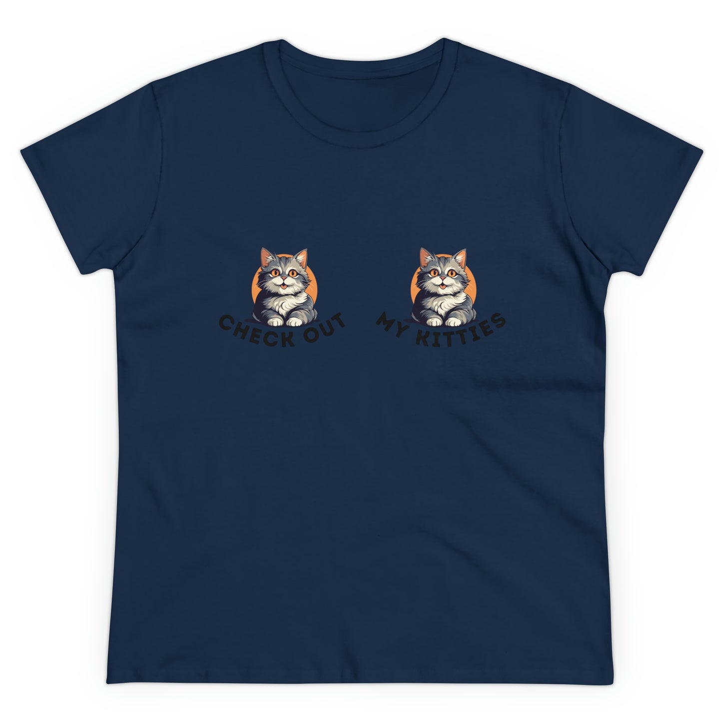 Kitty Cat T-Shirt / Check Out My Kitties Semi-Fitted Shirt / Unisex Jersey Short Sleeve Tee / Humorous Pet Clothes