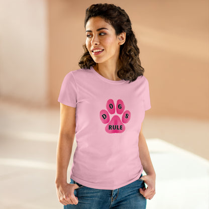 Art, Colorful, Dog Paw, Dogs Rule- Adult, Semi-fitted, T-shirt