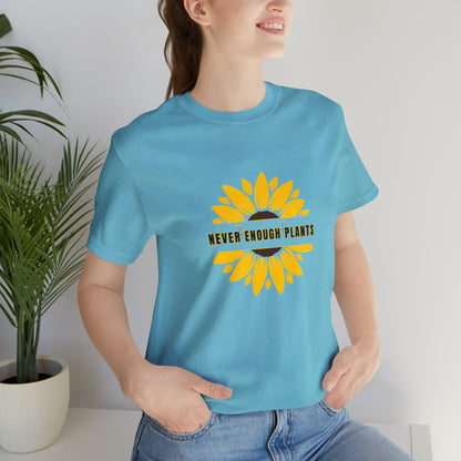 Nature, Plants, Flowers, Garden, Never Enough Plants, Sunflowers- Adult, Regular Fit, Soft Cotton, T-shirt