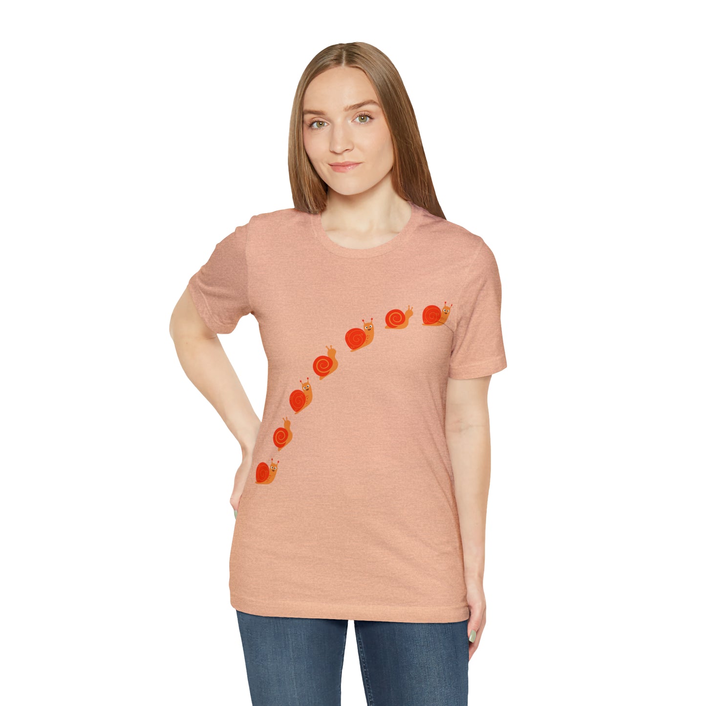 Garden, Bug, Snail Crossing, Bug, Animals, Nature, Plants, Garden- Adult, Regular Fit, Soft Cotton, T-shirt