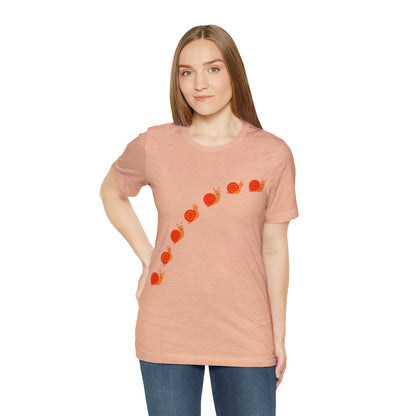 Garden, Bug, Snail Crossing, Bug, Animals, Nature, Plants, Garden- Adult, Regular Fit, Soft Cotton, T-shirt