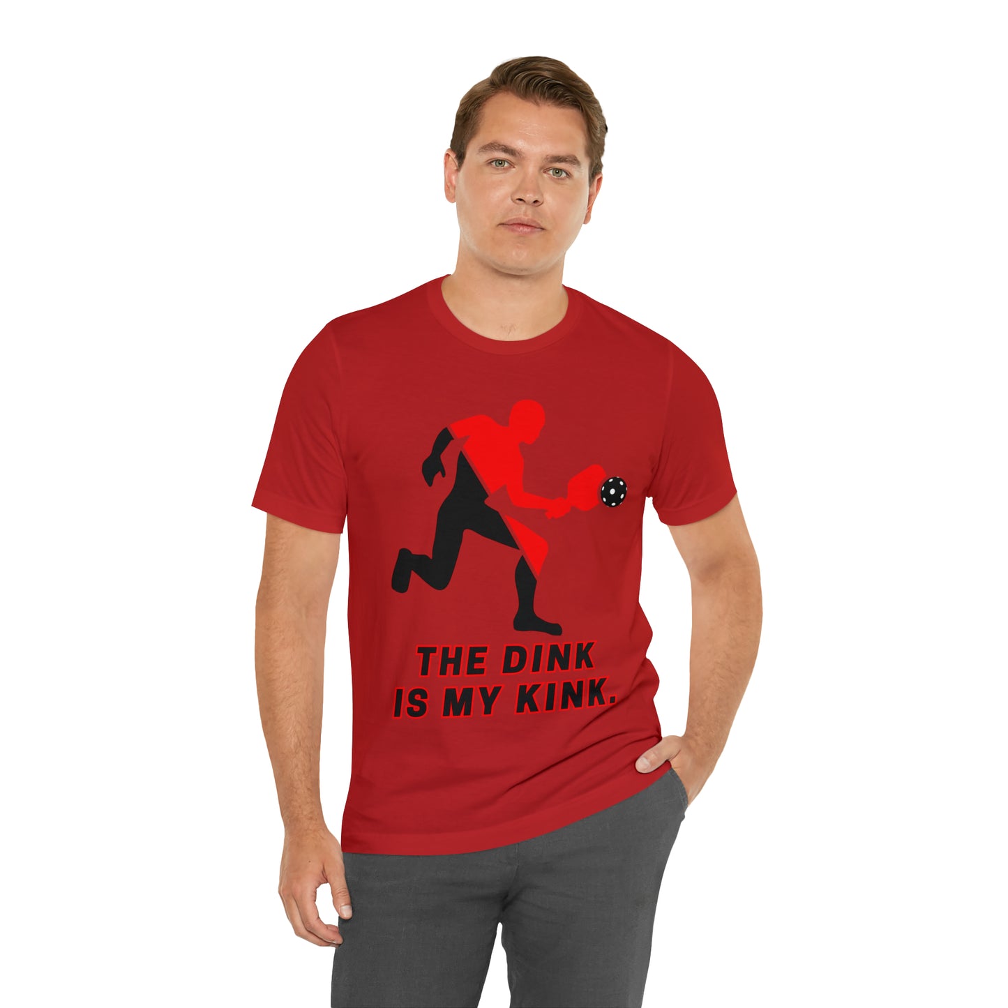 Pickleball Sports, The Dink Is My Kink- Adult, Regular Fit, Soft Cotton, Full Size Image, T-shirt