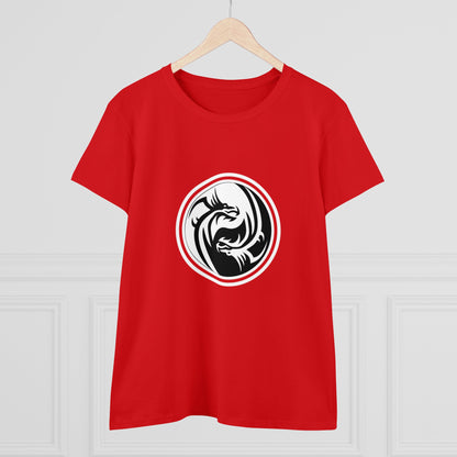Symbol, Ying Yang, Dragon- Adult, Semi-fitted, Smaller Size Image, T-shirt