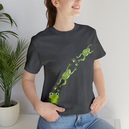 Frog Crossing- Adult, Regular Fit, Soft Cotton, T-shirt