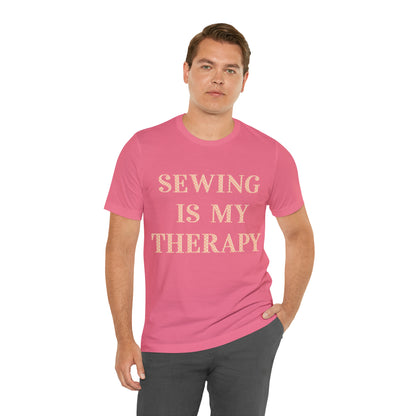Sewing Is My Therapy- Adult, Regular Fit, Soft Cotton, T-shirt