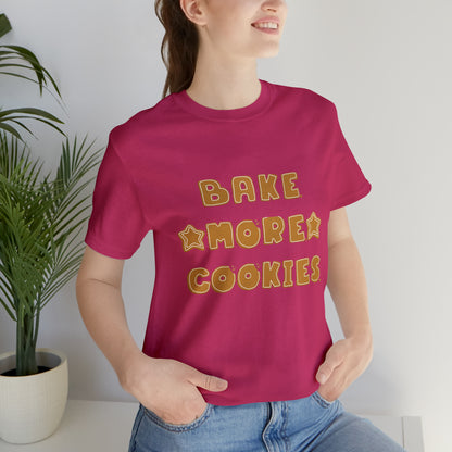 Hobby, Interests, Baking, Bake More Cookies Star, Things, Food- Adult, Full Size Image, Soft Cotton, Regular Fit Shirt