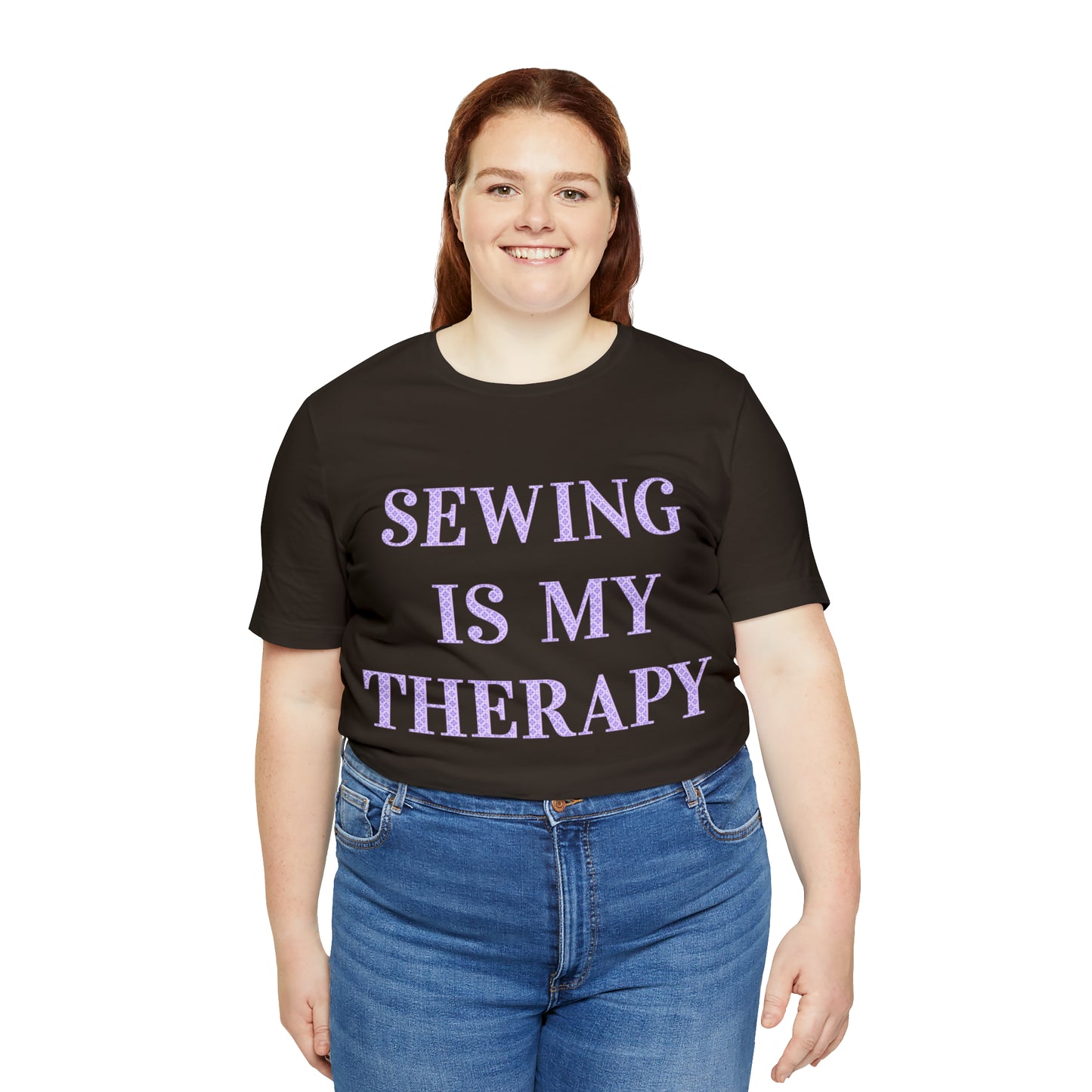 Sewing Is My Therapy- Adult, Regular Fit, Soft Cotton, T-shirt