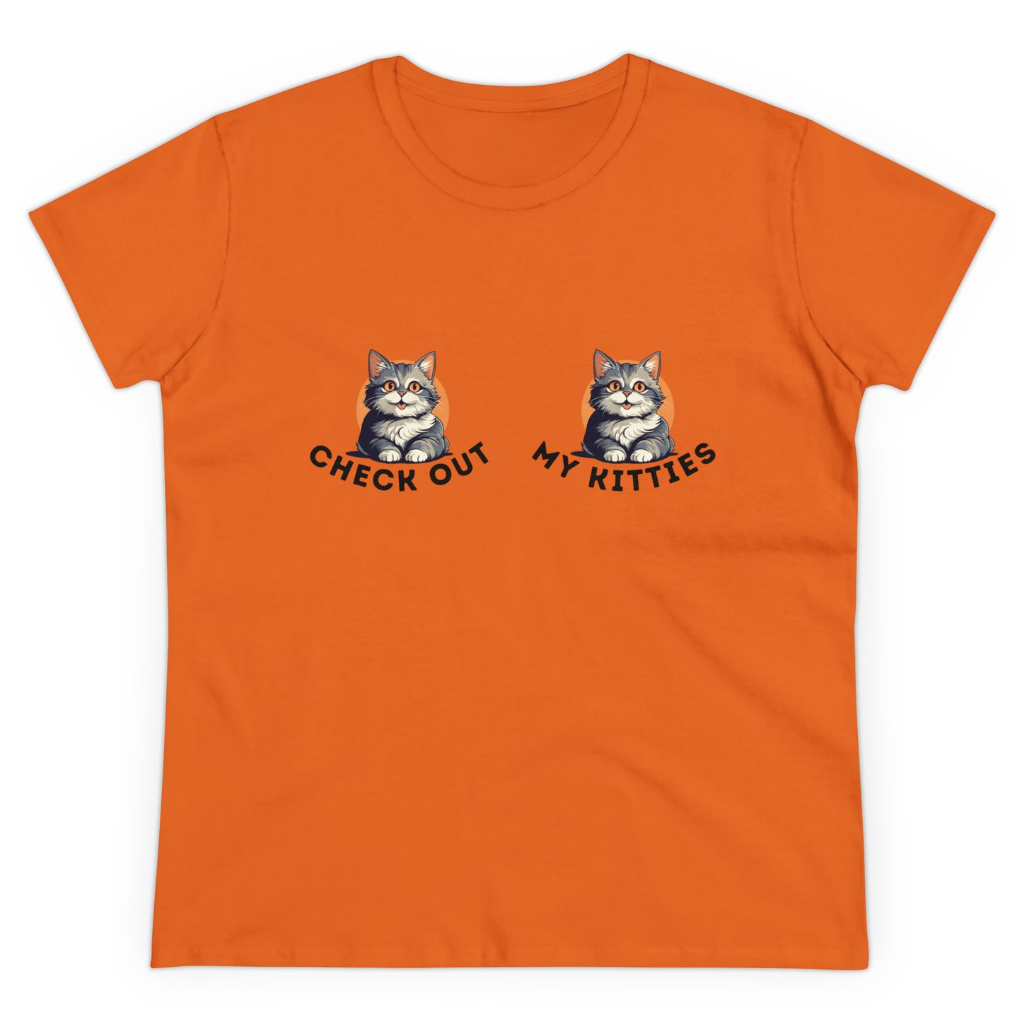 Kitty Cat T-Shirt / Check Out My Kitties Semi-Fitted Shirt / Unisex Jersey Short Sleeve Tee / Humorous Pet Clothes