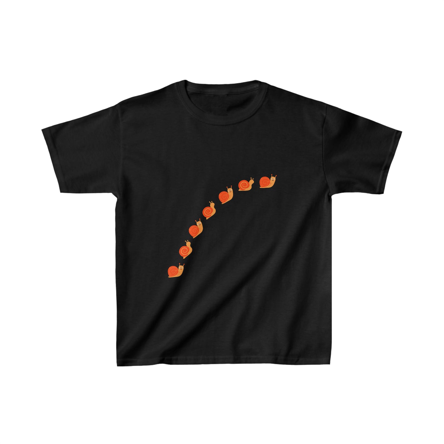 Snail Crossing, Bugs, Animals, Nature, Garden, Plants- Kids, Child, Kids Heavy Cotton™ T-shirt